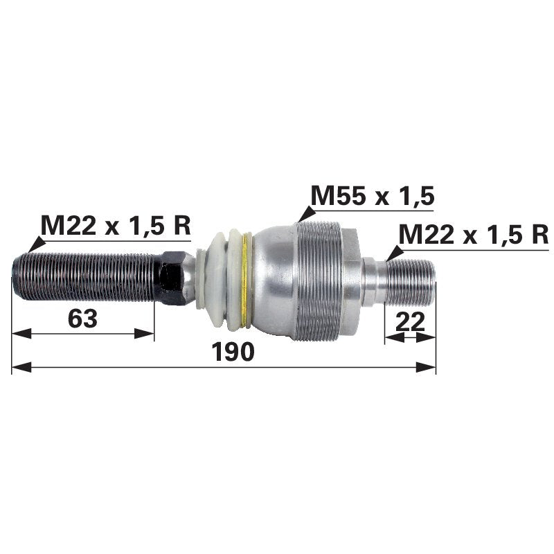 Axialgelenk M22 x 1,5 00110196 – Original-Ersatzteil, Länge 190 mm GartenShop24 - Hochwertige Gartengeräte