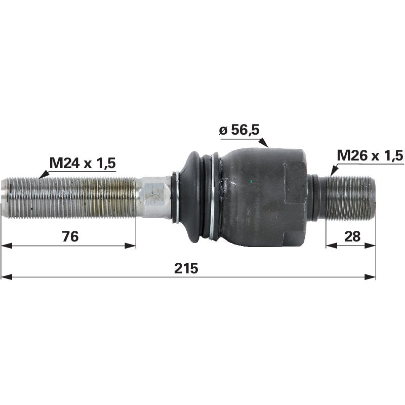 Axialgelenk M24 x 1,5 / M26 x 1,5 161341 – John Deere Original-Ersatzteil, 215 mm