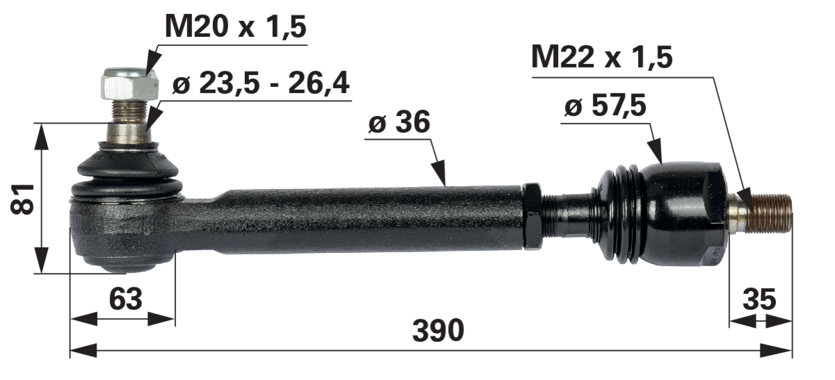 Spurstange komplett CNH 47625355 GartenShop24
