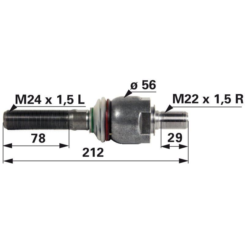Axialgelenk M24 x 1,5 L 00110328 – Original-Ersatzteil M22 x 1,5 GartenShop24 - Hochwertige Gartengeräte