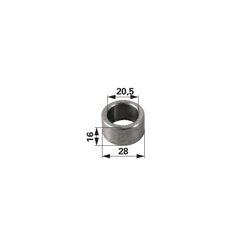 Distanzstück 20,5 x 28 x 16 mm – Original-Ersatzteil, Ansicht von oben