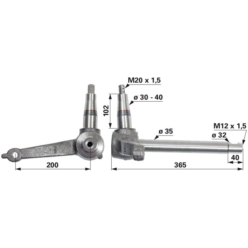 Steyr Achsschenkel links 1292410077 – Original-Ersatzteil, nicht für Frontladerbetrieb