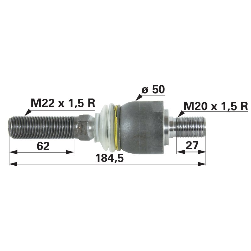 Axialgelenk M20 M22 00110512 – Original-Ersatzteil 184,5 mm GartenShop24 - Hochwertige Gartengeräte