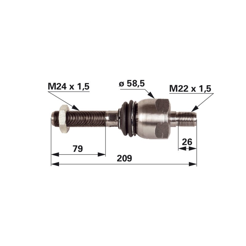Axialgelenk M24 x 1,5 / M22 x 1,5 – Original-Ersatzteil 00110721 GartenShop24 - Hochwertige Gartengeräte