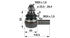 Kugelgelenk M24 x 1,5 R – Konus 23,5–26,4 mm, Ersatz für Fendt G222302120200