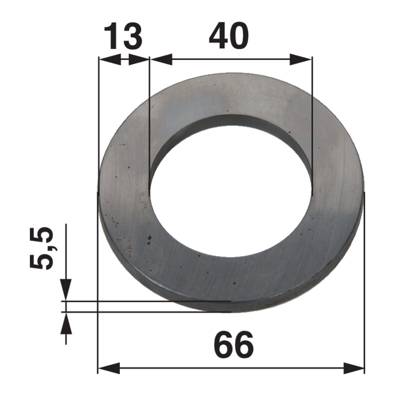Drucklager 66 mm Außendurchmesser 40 mm Innendurchmesser – Original-Ersatzteil, Breite 5,5 mm