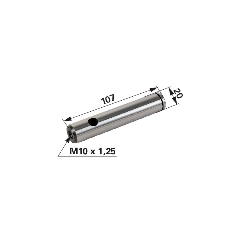Bolzen 20 x 107 mm Allradachse Lenkzylinder innen – Original-Ersatzteil, Außendurchmesser 20 mm