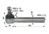 Kugelgelenk M24x1,5 IG Ersatz Fendt F334310020630, Baulänge 255 mm
