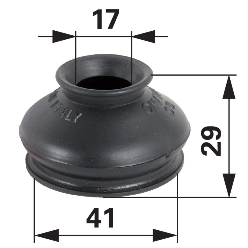Staubschutz mit Sicherungsring 16 / 40 mm – Ersatzteil mit Innendurchmesser 17 und 41 mm