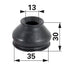 Staubschutz mit Sicherungsring 15 / 37 mm, Innendurchmesser 13 mm, Höhe 30 mm