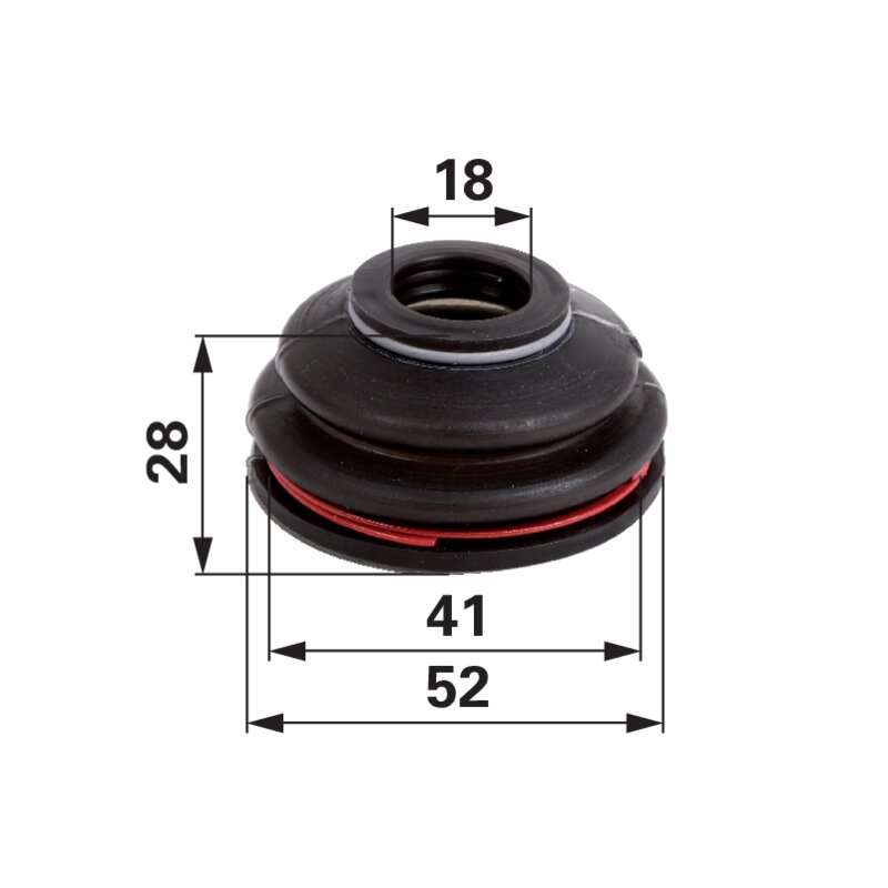 Staubschutz mit Sicherungsring 18 / 41 mm GartenShop24 - Hochwertige Gartengeräte