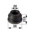 Staubschutz mit Spannring für Kugelgelenk 20 / 39 mm GartenShop24 - Hochwertige Gartengeräte