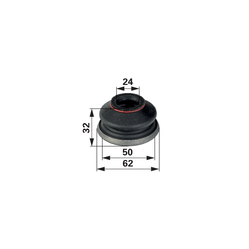 Staubschutz mit Spannring für Kugelgelenk 24 / 50 mm GartenShop24 - Hochwertige Gartengeräte
