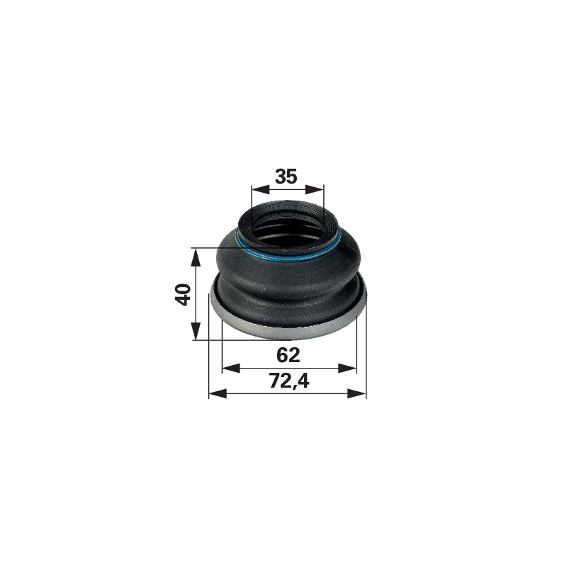 Staubschutz mit Spannring für Kugelgelenk 35 / 62 mm GartenShop24 - Hochwertige Gartengeräte