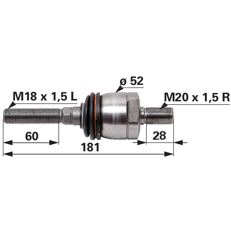 Axialgelenk M18 x 1,5 L / M20 x 1,5 R Steyr – Original-Ersatzteil für Steyr Motoren