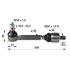 Spurstange CNH 47125373 – Original-Ersatzteil, Länge 320 mm, Außengewinde M18 x 1,5