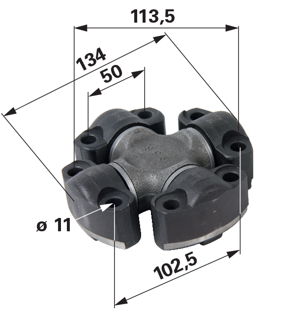 Kreuzgelenk – Breite 134 mm GartenShop24 - Hochwertige Gartengeräte