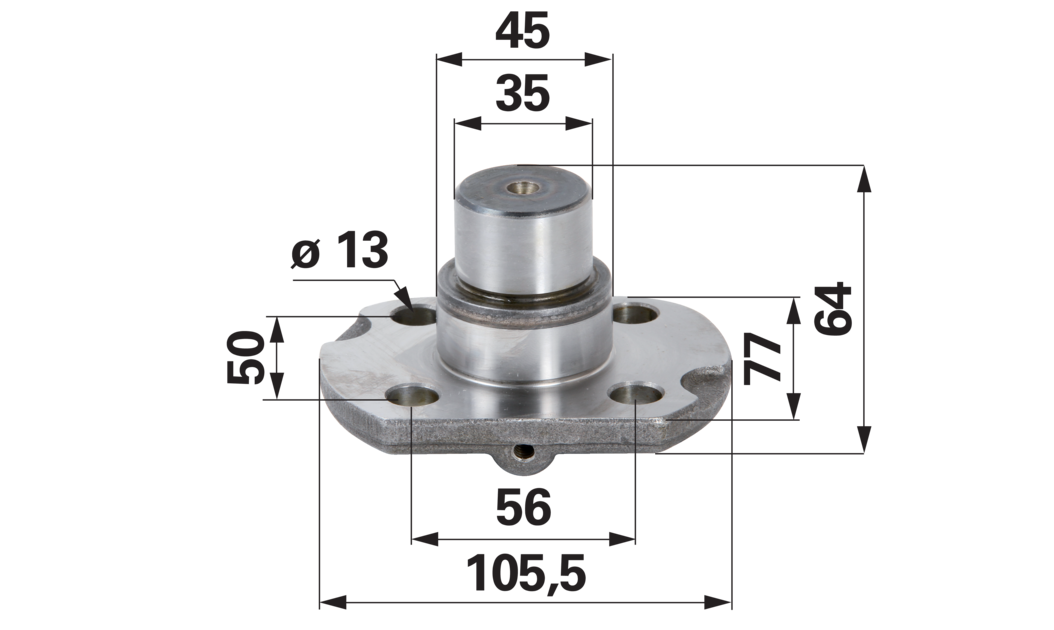 Carraro Achsen Achsschenkelbolzen oben Länge 64 mm Carraro Achsen