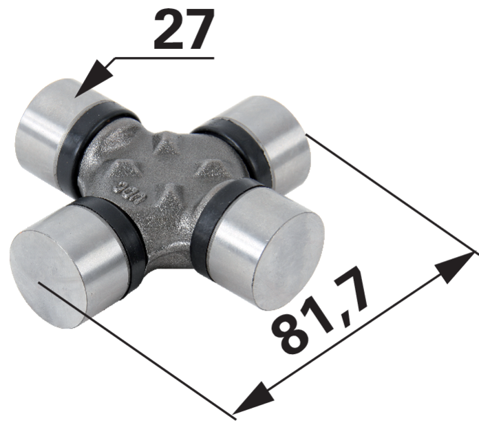 Kreuzgelenk 81,7 x 27 mm anstelle von CNH 9967668 GartenShop24 - Hochwertige Gartengeräte