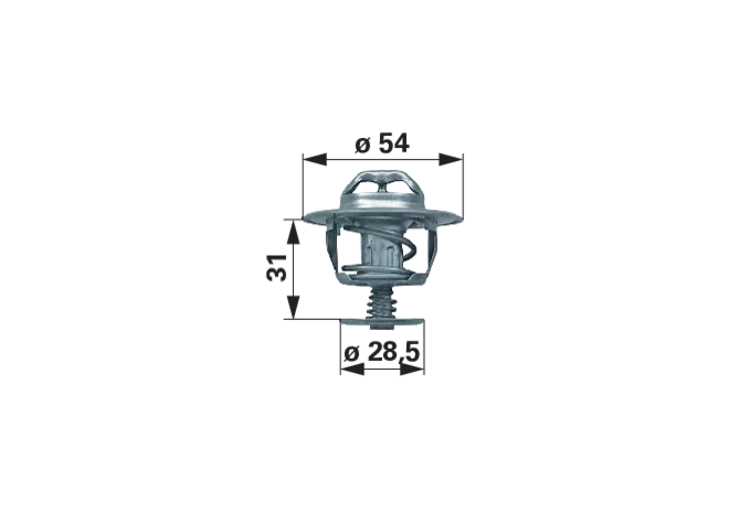 Thermostat 82 °C passend für Ford 3916340 – Außendurchmesser 54 mm GartenShop24 - Hochwertige Gartengeräte
