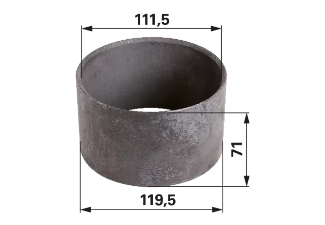 Schrumpfbuchse hinten 111,5 x 119,5 x 71 mm anstelle von Lindner 5170010506 GartenShop24 - Hochwertige Gartengeräte