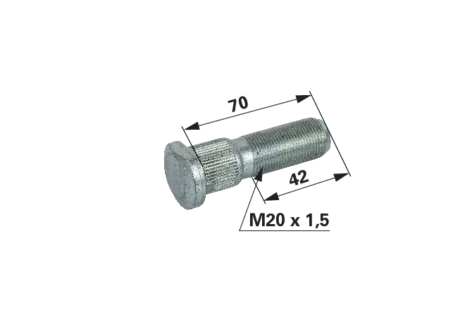 Dana Spicer Radbolzen M20 x 1,5 x 70 mm Dana Spicer