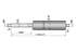 Gasdruckfeder ohne Anschlüsse, Typ 8/18-3, 250 N, Länge 330 mm GartenShop24 - Hochwertige Gartengeräte
