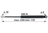 Gasdruckfeder für Dachluke 200 N, Länge 245 mm – passend für David Brown K303741 GartenShop24 - Hochwertige Gartengeräte