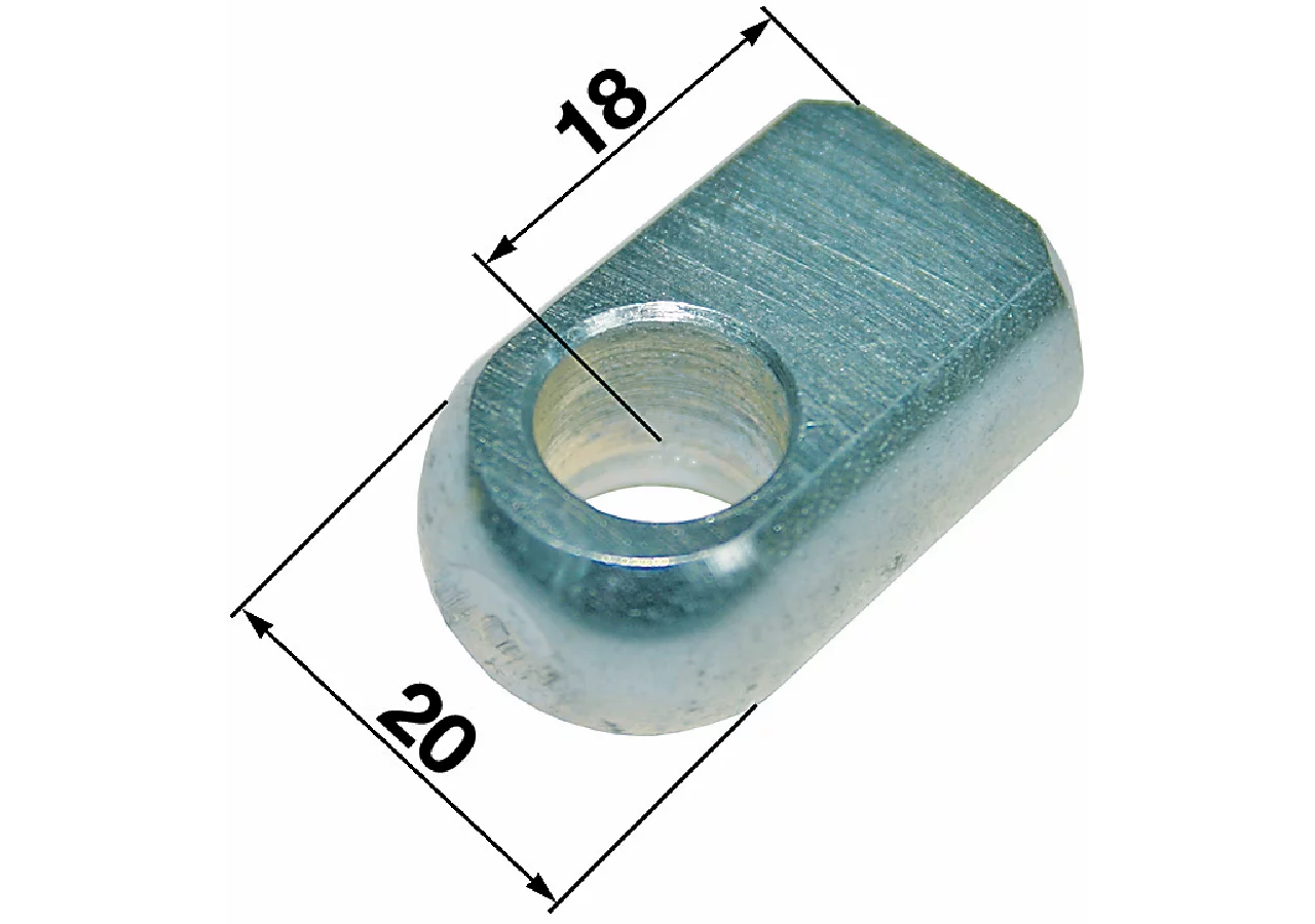 Lasche Loch-ø 10,1 mm, Laschenstärke 12 mm, Gewinde M10 GartenShop24 - Hochwertige Gartengeräte