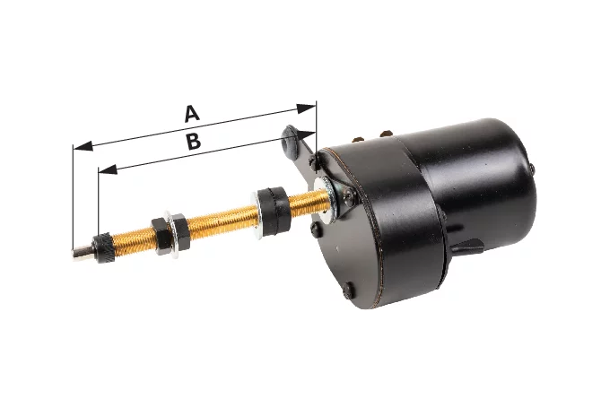 Scheibenwischermotor 12 V mit Schalter, Drehwinkel 85°, Achslänge 115 mm GartenShop24 - Hochwertige Gartengeräte