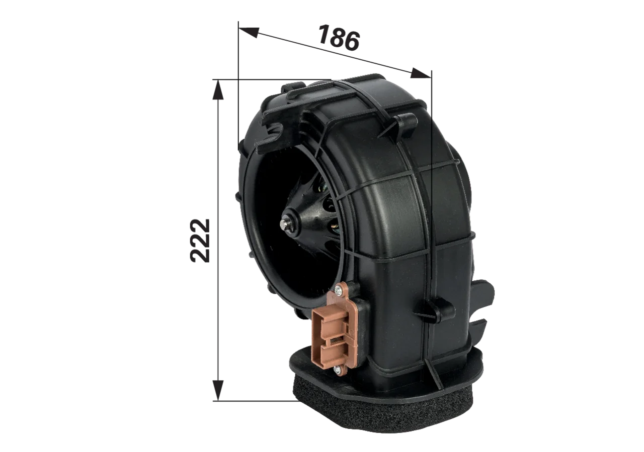 Lüftermotor komplett, 12 V – passend für CNH 84221391 GartenShop24