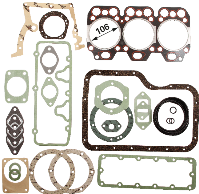 Motordichtsatz Durchmesser 106 mm zu Steyr Motor WD 308.40, 308.41, 308.45 anstelle von Steyr 1307010707 GartenShop24 - Hochwertige Gartengeräte