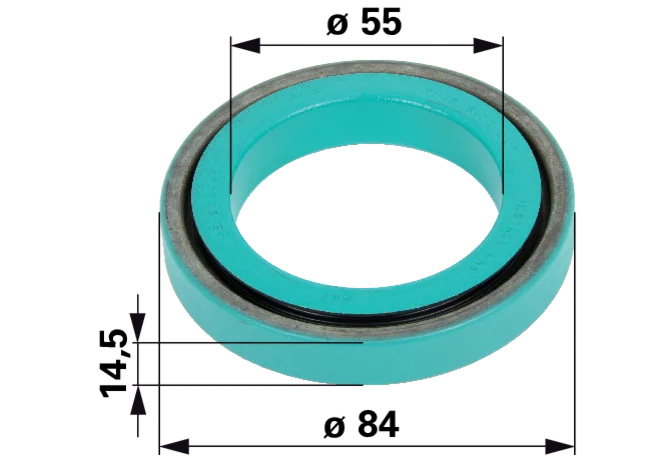 Reinz Kurbelwellendichtring vorne 55,4 x 84 x 14,48 mm – passend für John Deere RE538097 Reinz