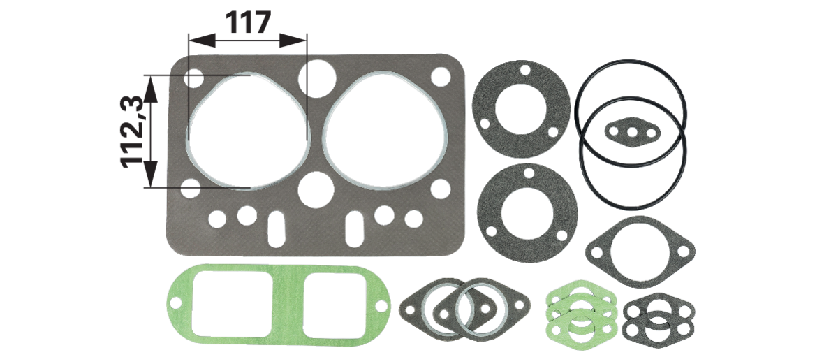 Zylinderkopfdichtsatz passend zu Deutz 2M414 mit Zylinderkopfdichtung GartenShop24 - Hochwertige Gartengeräte