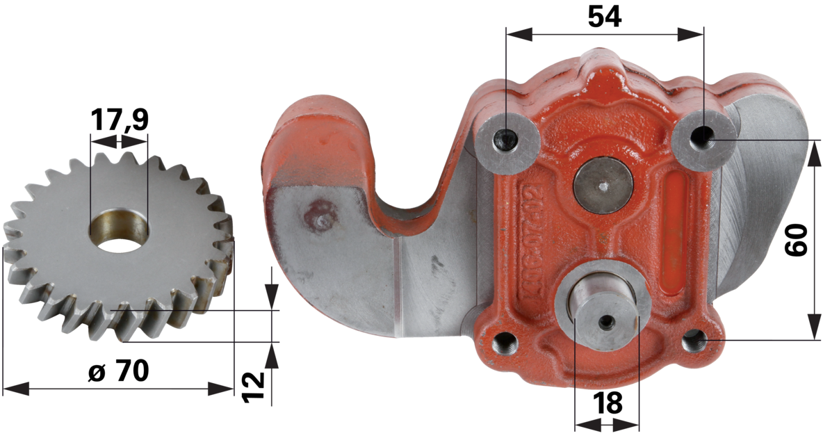 Motorölpumpe anstelle von Steyr 1406A070601 GartenShop24 - Hochwertige Gartengeräte
