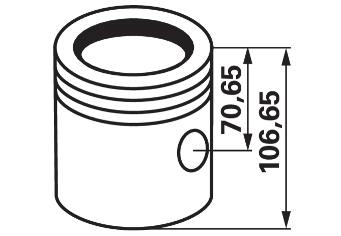 Kolbenschmidt Kolbenbuchsensatz Muldendurchmesser 64,5 mm Kolbenbolzen 40 x 89 mm passend zu Sisu-Motor Kolbenschmidt
