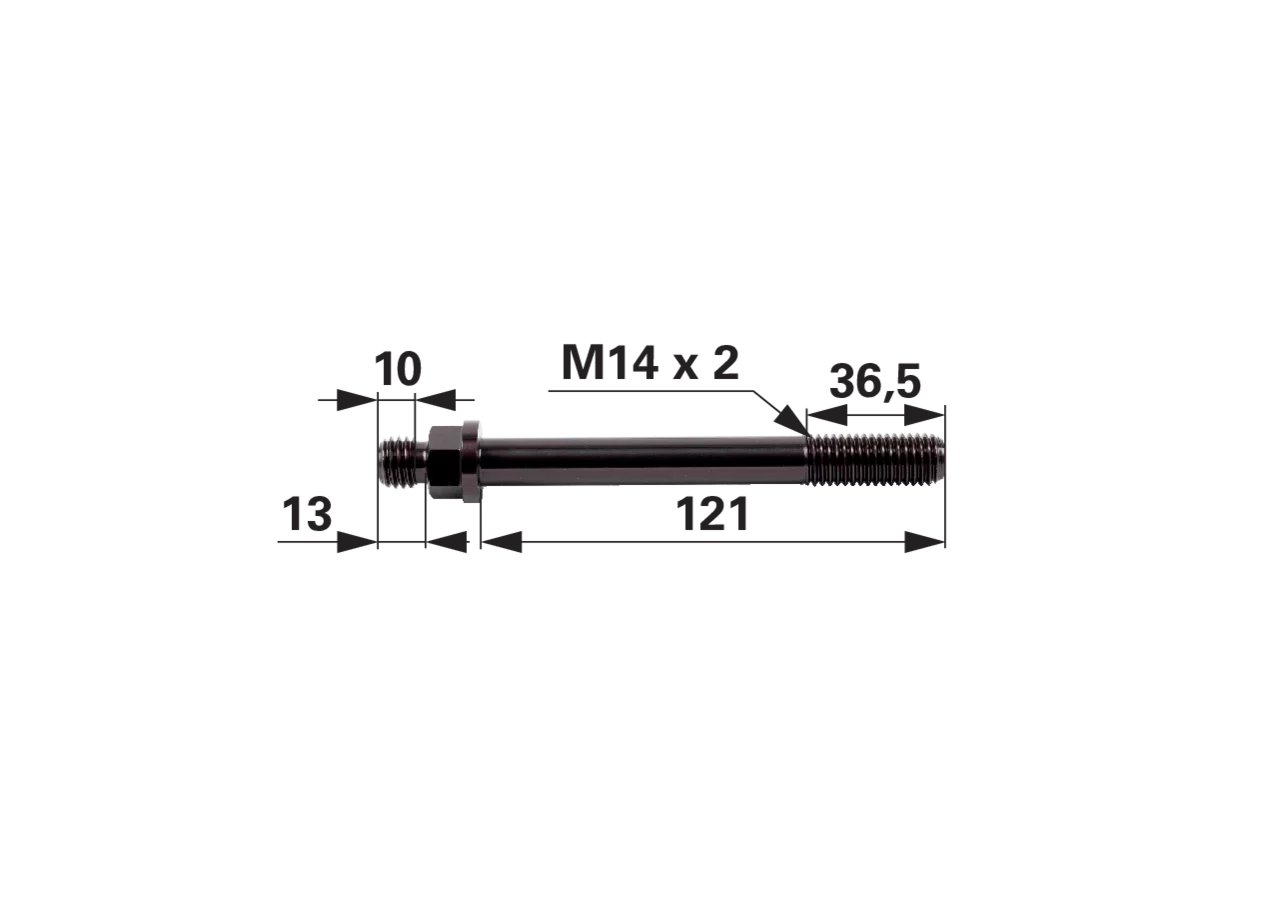 Zylinderkopfschraube M14 x 2 – 121 mm, Güte 12.9, passend für Fendt F138211210030 GartenShop24 - Hochwertige Gartengeräte