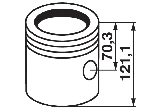 Kolbenbuchsensatz Kolbenbolzen 34,93 x 84,0 mm Brennraum ø 61 mm passend für Perkins-Motor AD4.236 GartenShop24 - Hochwertige Gartengeräte