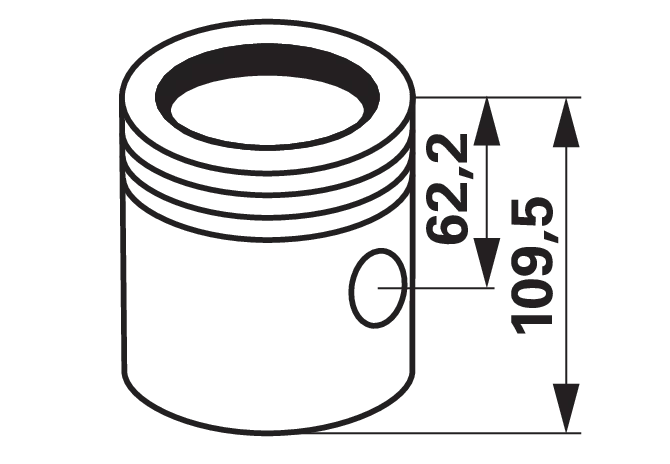 Kolben ohne Kolbenringe anstelle von Perkins 89214 GartenShop24 - Hochwertige Gartengeräte