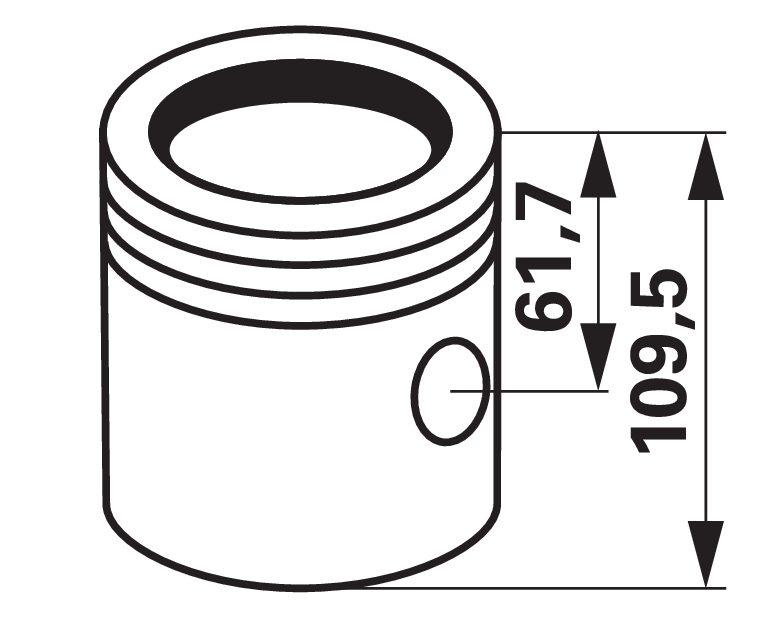 Kolben ohne Kolbenringe anstelle von Perkins 68322 GartenShop24 - Hochwertige Gartengeräte