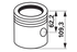 Kolbenschmidt Kolben mit Kolbenringen Brennraum Ø 55,69 mm ohne Spitze anstelle von Perkins 89214 Kolbenschmidt