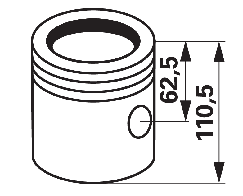Kolbenschmidt Kolben mit Kolbenringen Brennraum Ø 55,9 mm mit Spitze anstelle von Perkins 68322 Kolbenschmidt