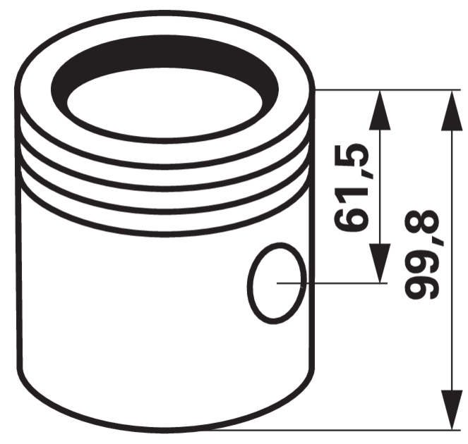 Kolben ohne Kolbenringe anstelle von Perkins U5LF0040 – Kolbenbolzen 32 x 75 mm GartenShop24 - Hochwertige Gartengeräte