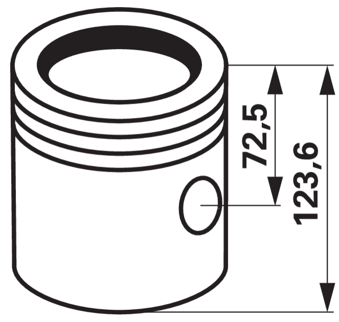 Kolbenschmidt Kolbenbuchsensatz Kolbenbolzen 40 x 80 mm Bund Ø 124,5 mm passend zu Deutz Motor BFL913 Kolbenschmidt