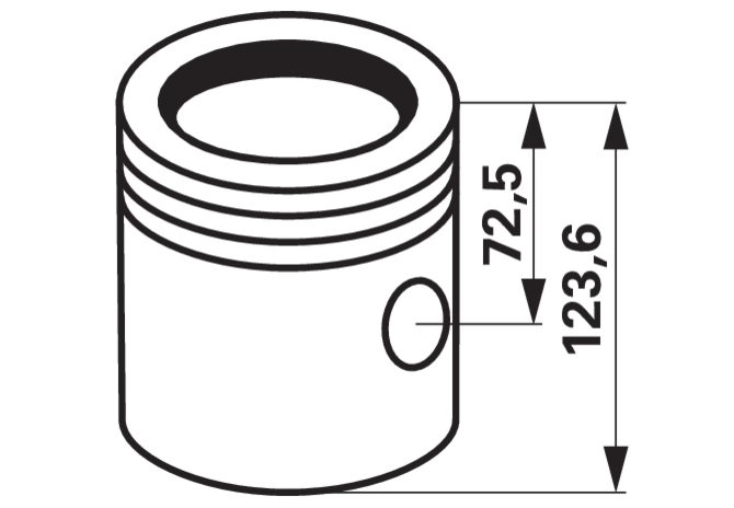 Kolbenschmidt Kolbenbuchsensatz Kolbenbolzen 40 x 80 mm Bund Ø 124,5 mm passend zu Deutz Motor BFL913 Kolbenschmidt