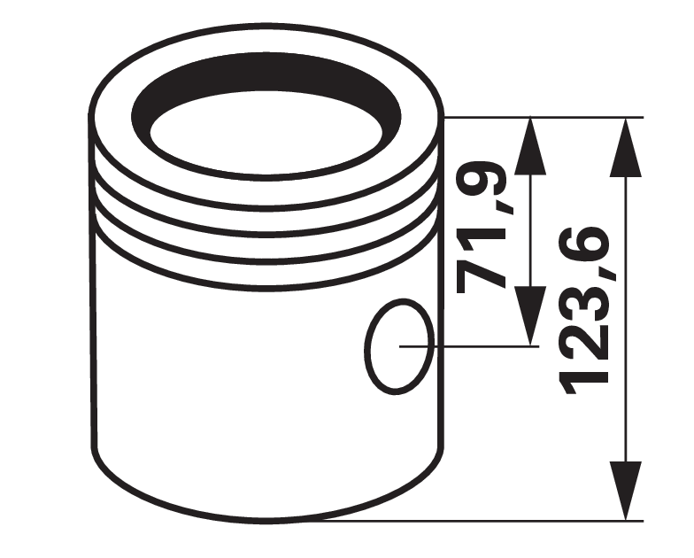 Nüral Kolbenbuchsensatz Kolbenbolzen 35 x 80 mm zu Motor F2L912, F3L912, F4L912, F6L912 Nüral