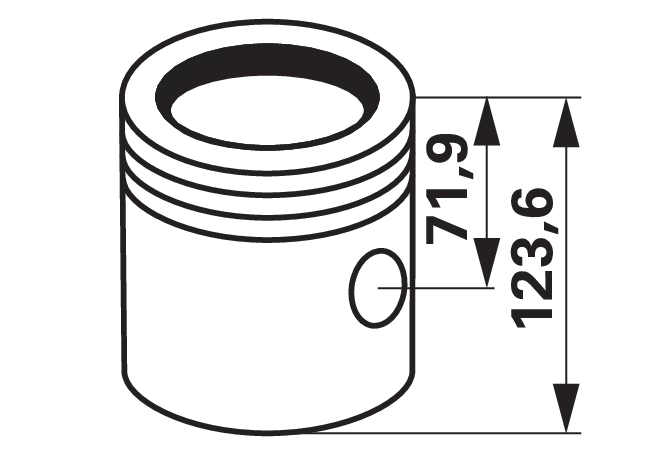 Nüral Kolbenbuchsensatz Kolbenbolzen 35 x 80 mm zu Motor F2L912, F3L912, F4L912, F6L912 Nüral