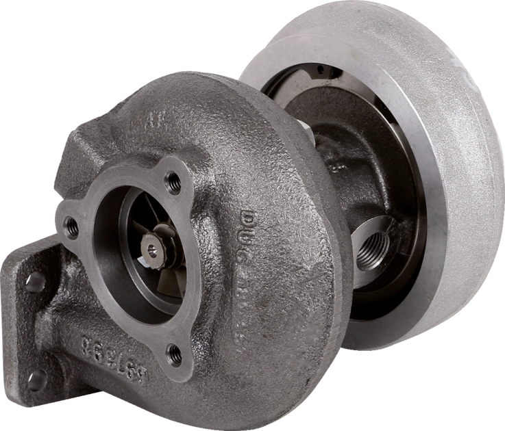 BorgWarner Turbolader Sisu-Motor WD420 Steyr 142080110711 – Detailansicht Anschlüsse