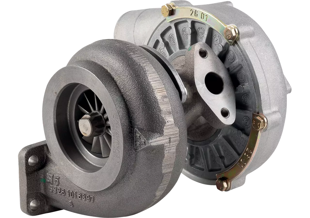 BorgWarner Turbolader passend für Fendt-Traktoren – Ansicht von vorne