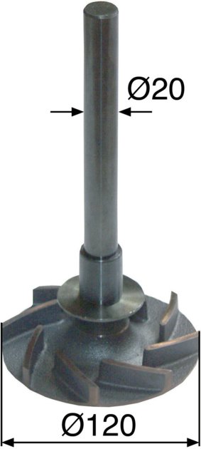 Laufrad Wasserpumpe anstelle von Steyr 1409060012 – Gesamtlänge 229 mm, Länge bis Flansch 190 mm GartenShop24 - Hochwertige Gartengeräte